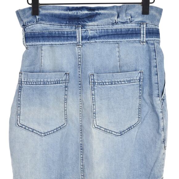 Free People Splendor In the Grass Paperbag High Waist Denim Skirt, size 2, NWT - Picture 4 of 5